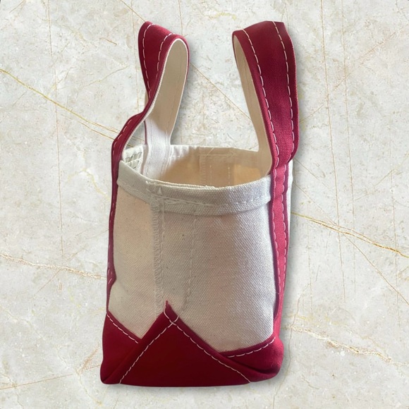 L.L. Bean Boat and Tote Mini canvas bag embroidered holly on front - Picture 3 of 7